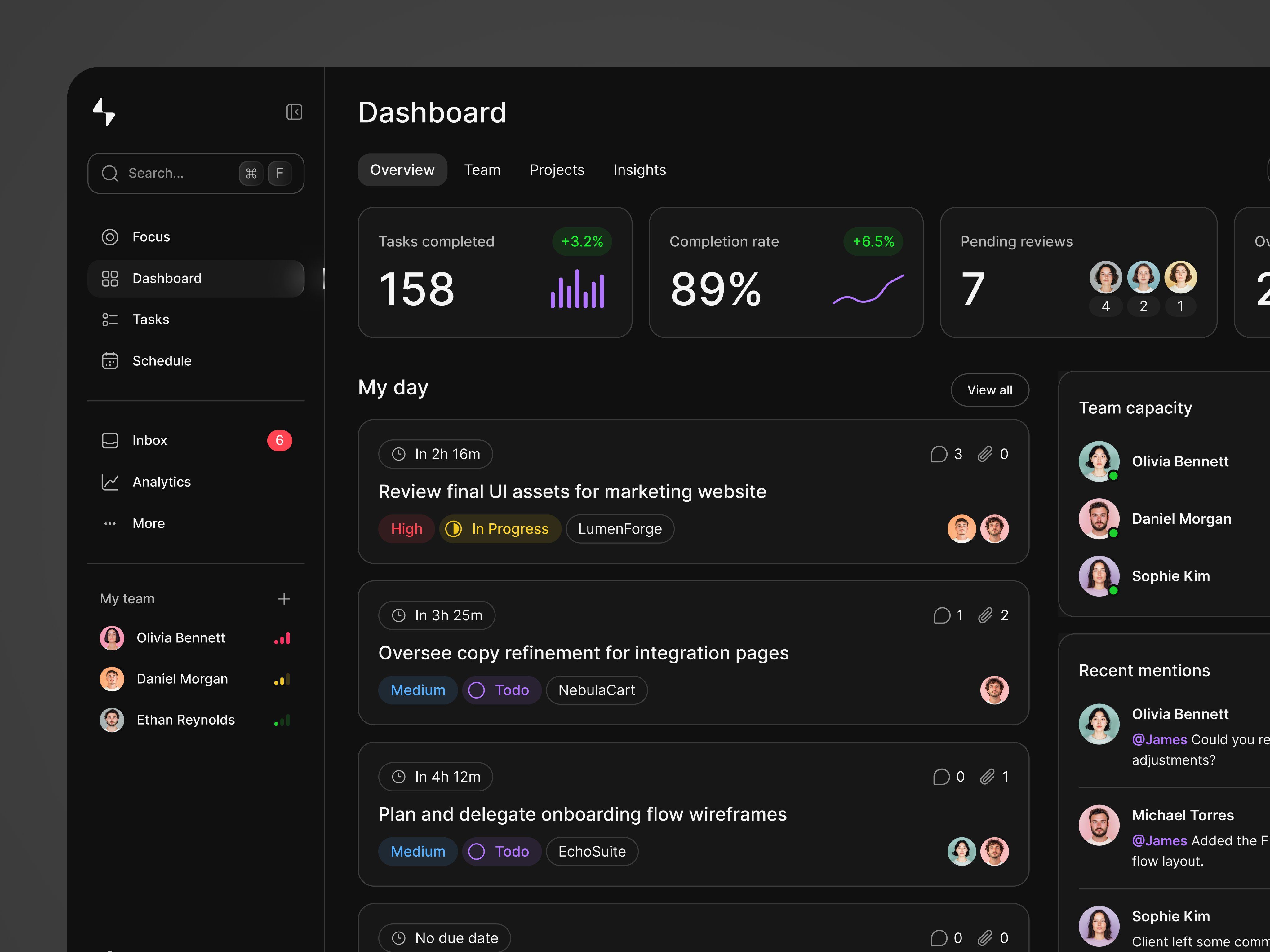 Dark-mode SaaS console UI representative of the Nimbus Cloud Robotics project